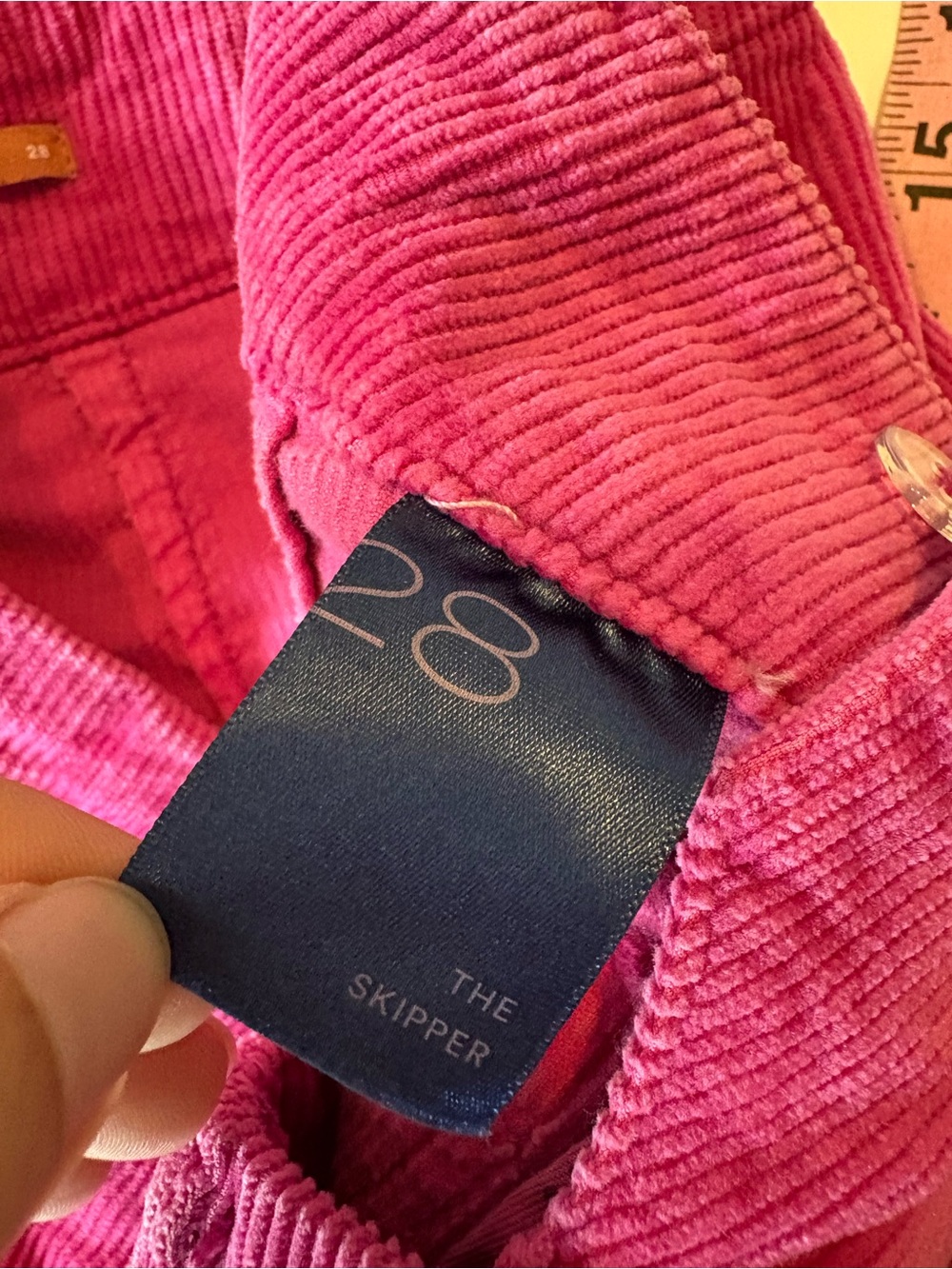 Anthropologie || The Skipper Corduroy Wide Leg Crop Pants Paisley Pink 28 - Picture 6 of 12